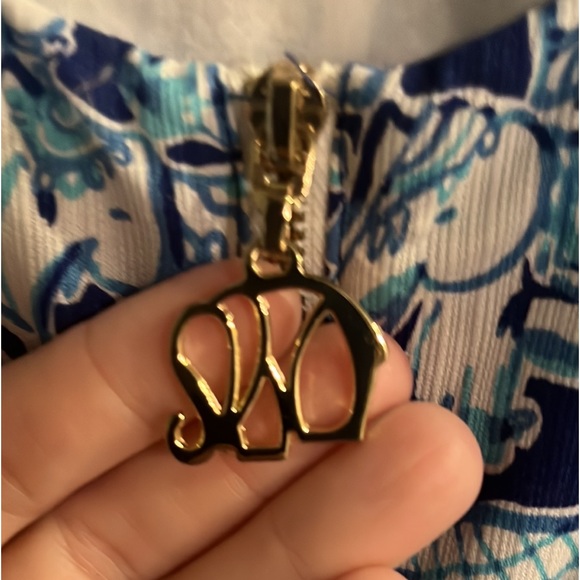 Lilly Pulitzer Cathy Shift Dress “Get Trunky” in Bomber Blue Size 8 - Picture 6 of 10